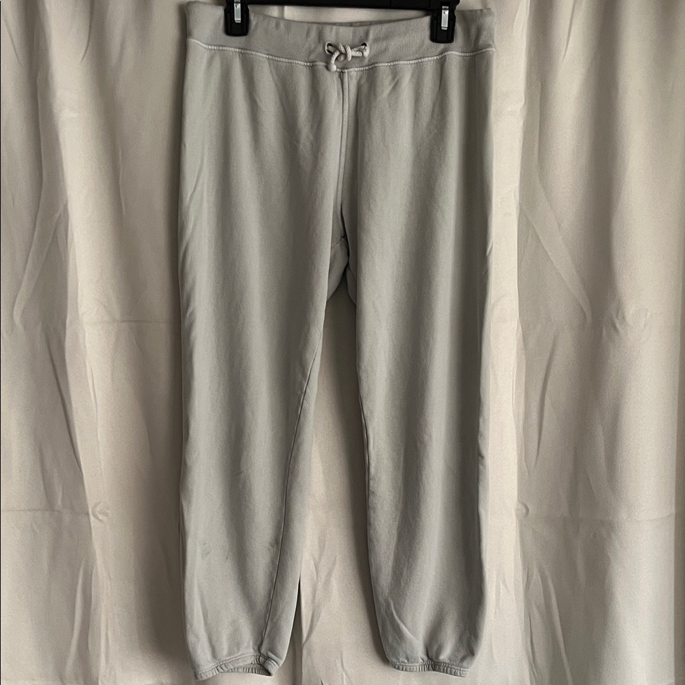 perfectwhitetee French Terry Jogger Mint Beige Grey Size Large - Picture 2 of 7